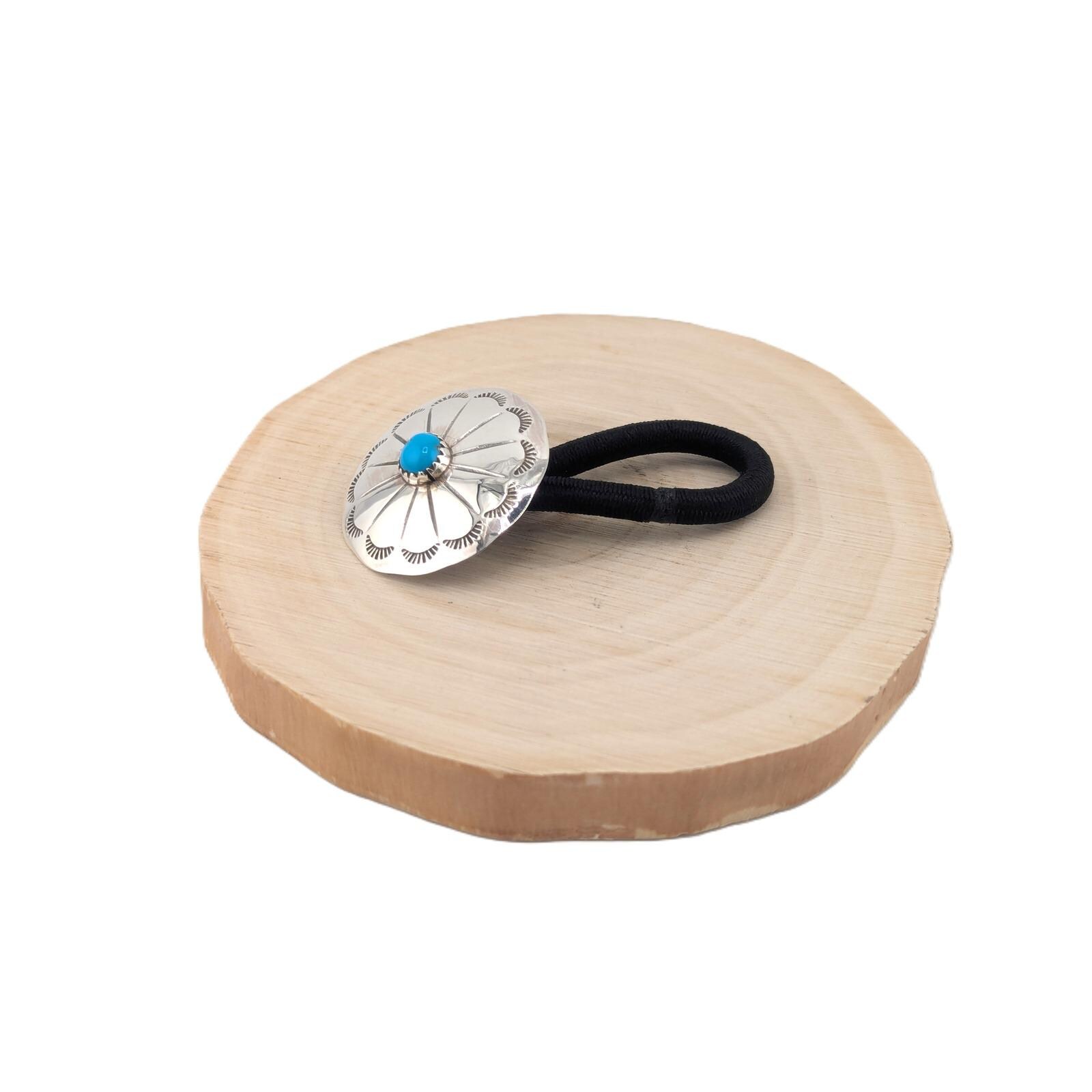 Native American Hair Accessory Elastic Tie Navajo Turquoise  display picture 2