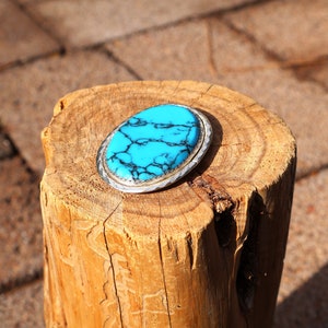 Important Vintage Native American Zuni Turquoise Sterling Silver Leaf Manta Pin Important Vintage Native American Zuni Turquoise Sterling Silver Leaf Manta Pin