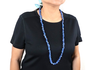 Authentic Vintage Native American Lapis Lazuli Necklace - Handmade Navajo Jewelry