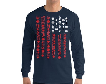Men’s Patriotic Long Sleeve Shirt