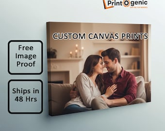 Alle Größen Personalisierter Leinwand Druck, personalisierte Foto Geschenk, Wand Kunst Dekor