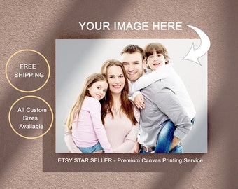 Custom Canvas Wall Art, Family Photos on Canvas, Personalized Photo Gift, Gallery Wrapped canvas print