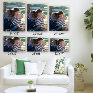Stampa su tela personalizzata con foto, decorazione murale personalizzata, tela con bordo avvolto a partire da foto immagine 6