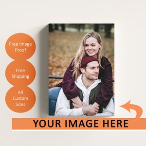 Personalisierte Leinwand für alle Größen - personalisierte Familienleinwand, Hochzeitsleinwand, Fotos auf Leinwanddruck - große Leinwand
