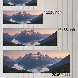 Custom Panoramic Canvas Print, Turn Long Photo into Canvas, Living room, bedroom, office decor image 9