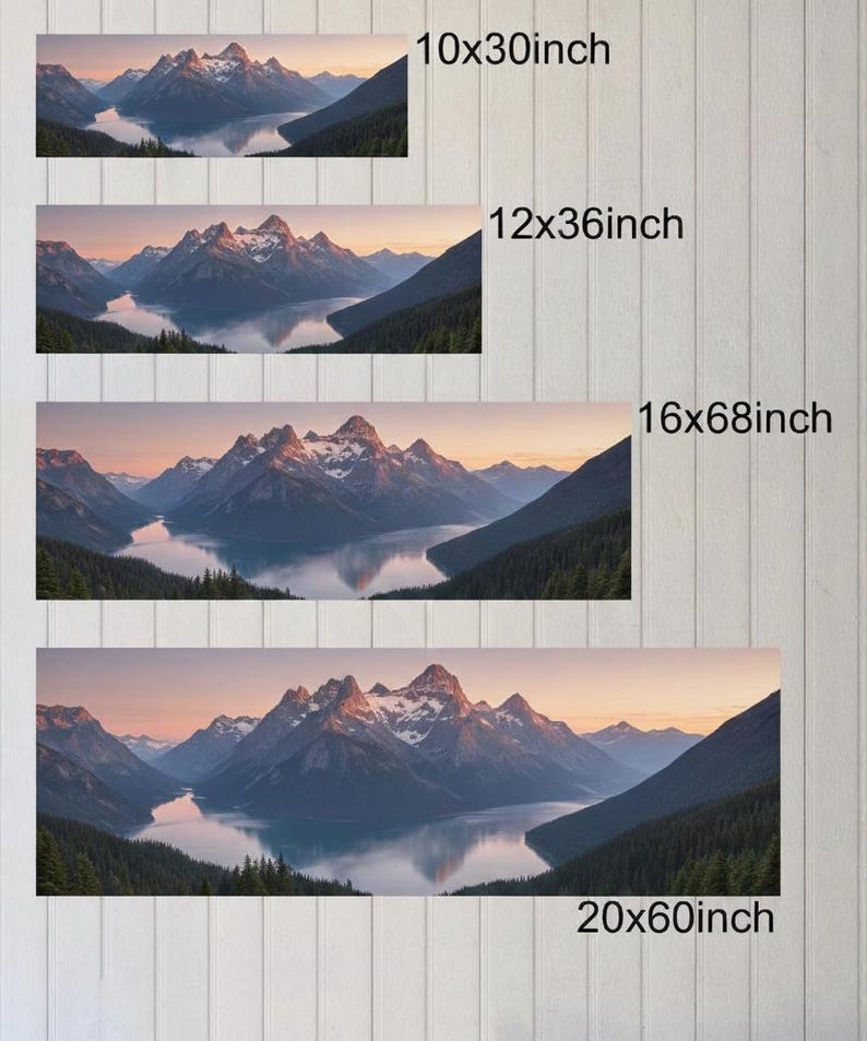 Custom Panoramic Canvas Print, Turn Long Photo into Canvas, Living room, bedroom, office decor image 9