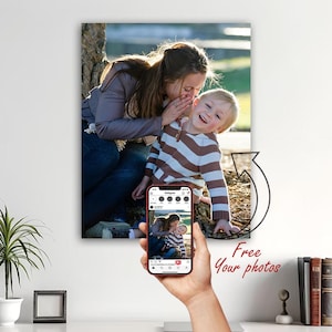 Custom Photo Canvas Print, Personalized Wall Art, Framed Canvas for Christmas Gift