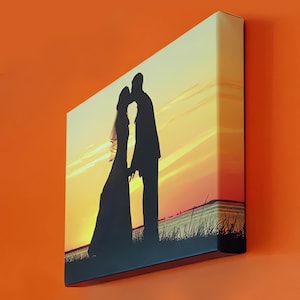 Impressões em tela personalizadas de suas fotos, arte de parede em tela esticada emoldurada em galeria