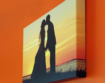 Personalized Canvas Prints from Photos, Custom Size Stretched Canvas Wall Art
