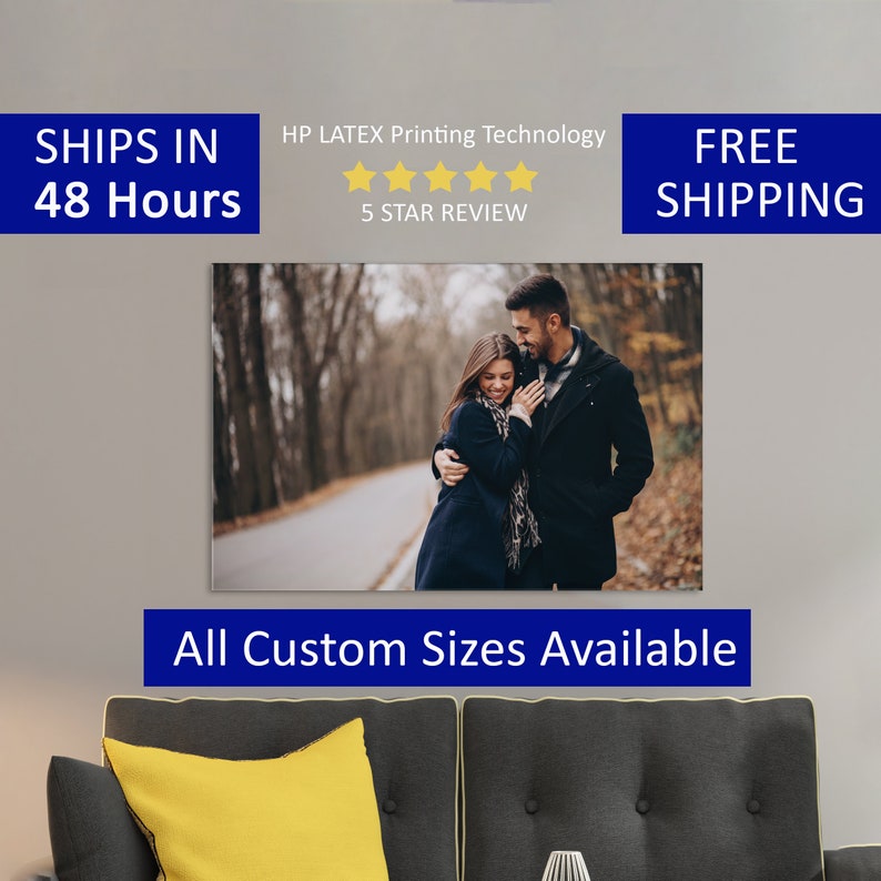 All Sizes Photo to Canvas Personalized Canvas Print Turn Etsy