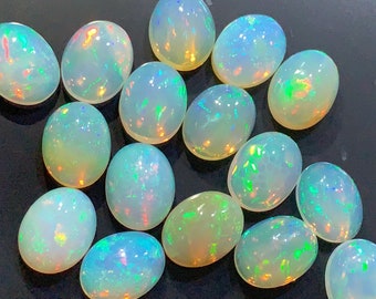 9X7MM AAA Grade Welo Opal, Opal Cabs, Multi fire Opal, Natural Ethiopian Opal , White Opal, Fire Opal, Opal Cabochon Jewelry Making 7x9m