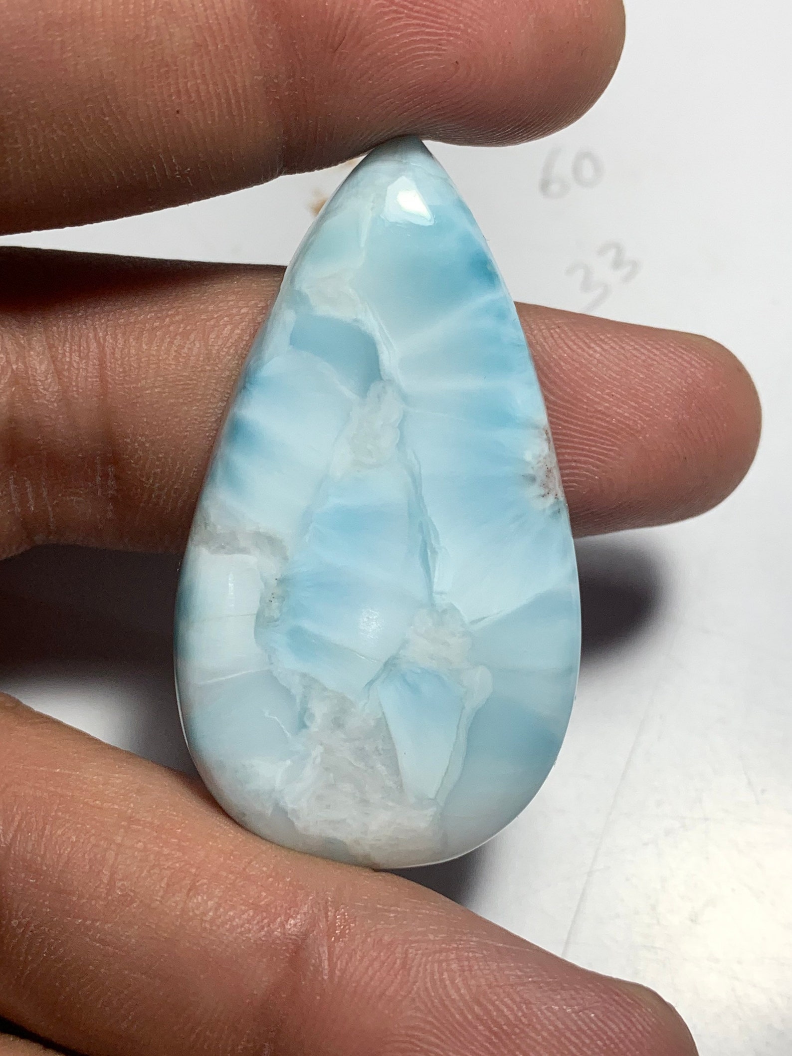 High Grade Larimar Cabochons larimar palm stone meditation Etsy