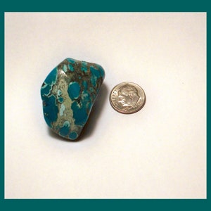DUVAL ARIZONA TURQUOISE - Talisman – Sculpture – Shelf Art – Worry Stone – Polished Gemstone – Made In Maine