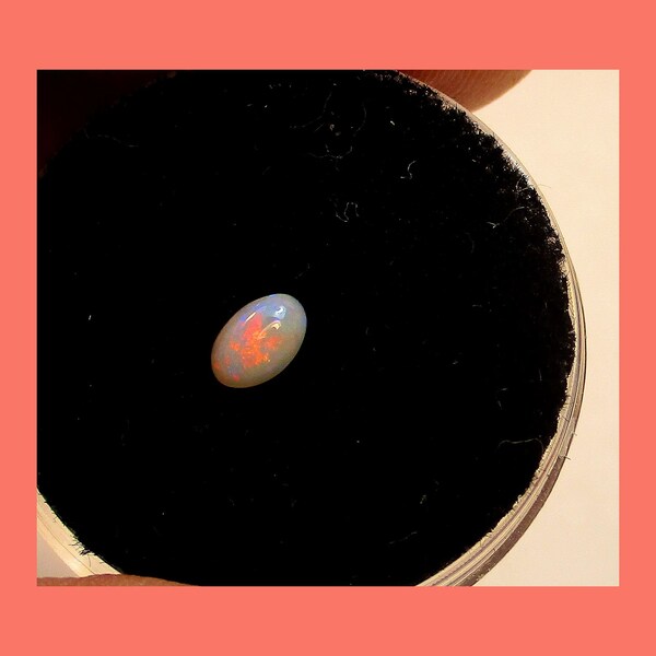 AUSTRALIAN WHITE OPAL – Coober Pedy South Australia – 5.25 x 3.5 mm Oval Shaped Cabochon - Made In Maine