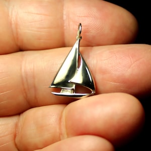 SAILBOAT CHARM/PENDANT - Prototype - Salesman’s Sample - Made in Attleboro Massachusetts – Pre-1960 - New Old Stock