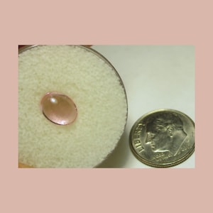 NEW ENGLAND TOURMALINE - Mount Mica Maine – 8 x 6 mm Oval Cabochon – Pastel Pink - Natural & Untreated - Vintage Material - Made in Maine