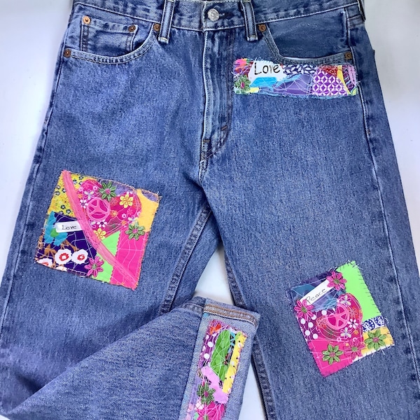 Embellished Jeans - Etsy