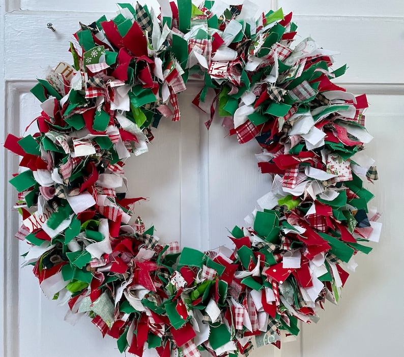 Fabric Wreath Christmas Jubliation HO HO HO Perfect for - Etsy