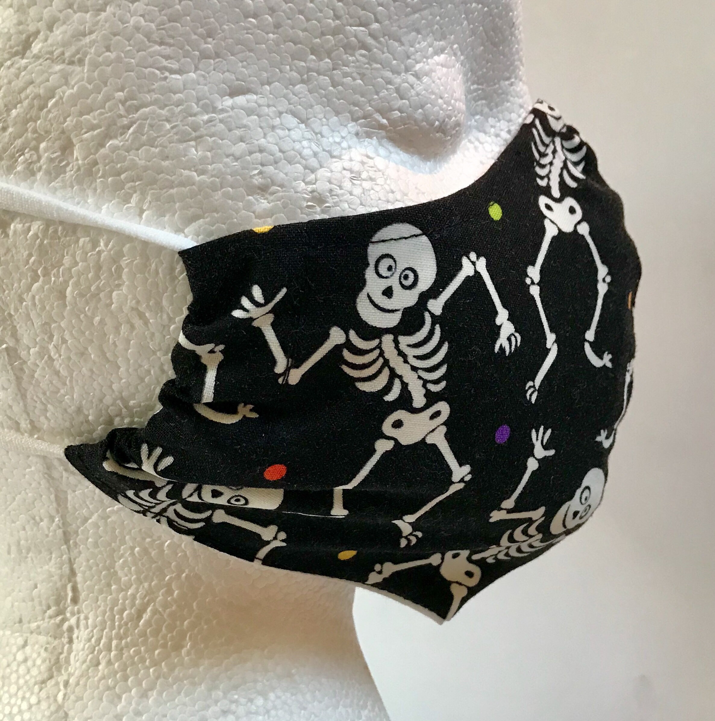 Halloween skeleton mask Fitted mask with cutegoofy dancing Etsy