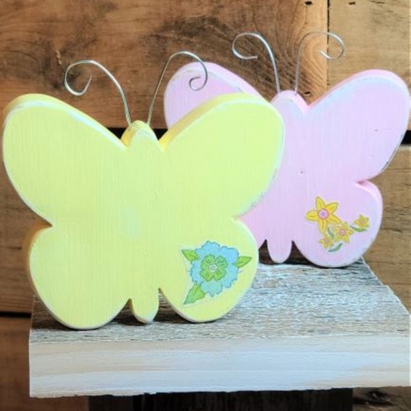 Wood Butterfly, Wooden Butterflies, Tiered Tray Decor, Home Decor, Summer Wood Decor, Country Decor, Farm House Decor, Spring Decor