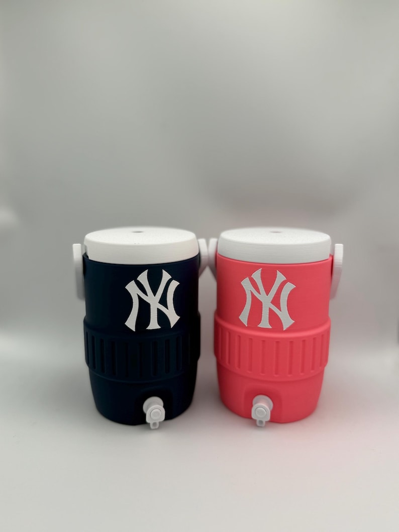 New York Mini Water Cooler 3D Printed Can Holder, Baseball Fan Decor image 1