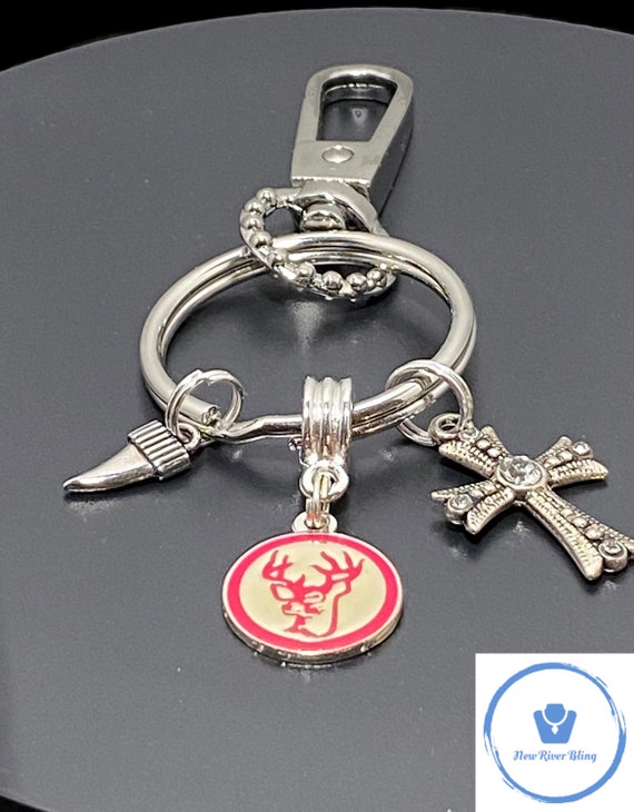 Men's Key Ring with Antlers Etsy