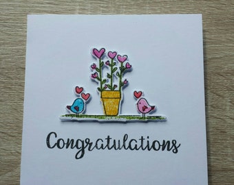 Handmade Congratulations  Greetings card.