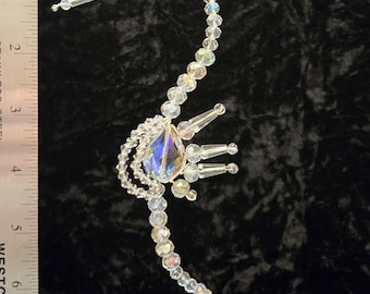 Crystal Clear Seahorse beaded suncatcher