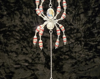 Bling and Glass Beaded Spider Suncatcher - Midsize