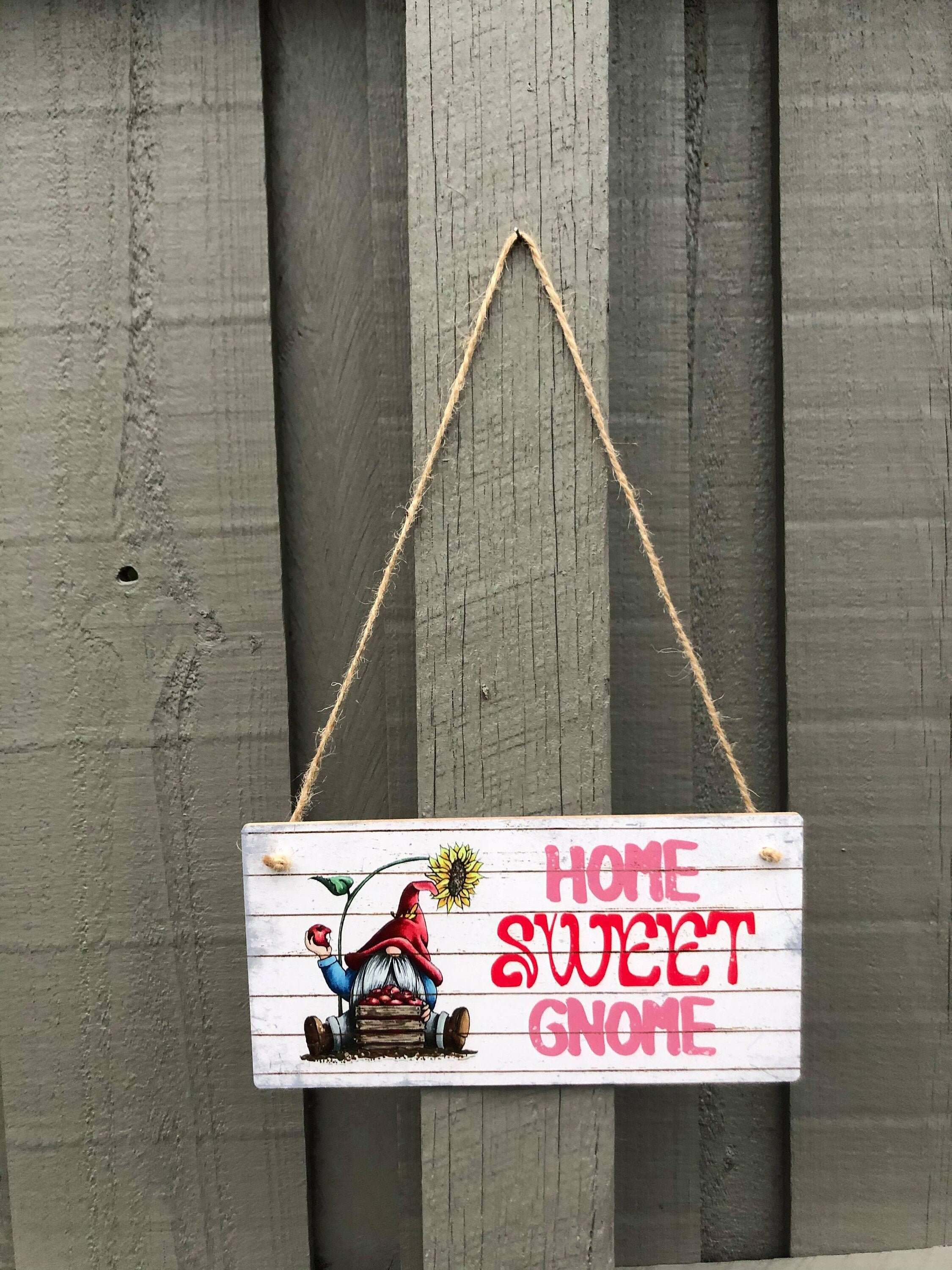 Garden Plaque Gnome Plaque Flowers Outdoor Decor Plants Etsy Australia