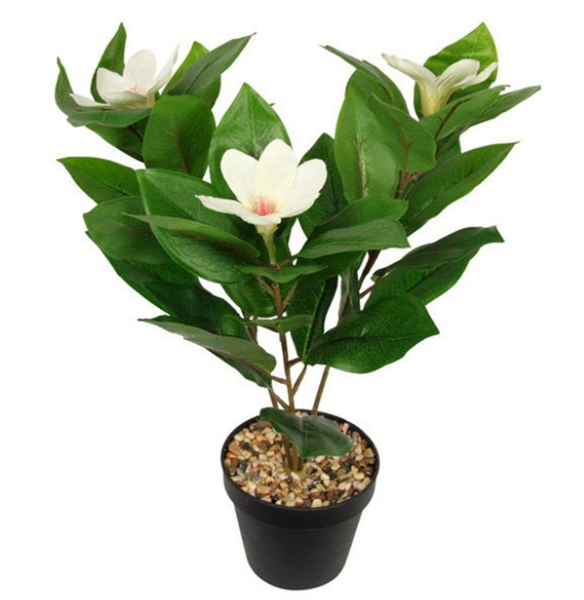 Magnolia Fake Plant Indoor Decor Flowers Evergreen Flowers