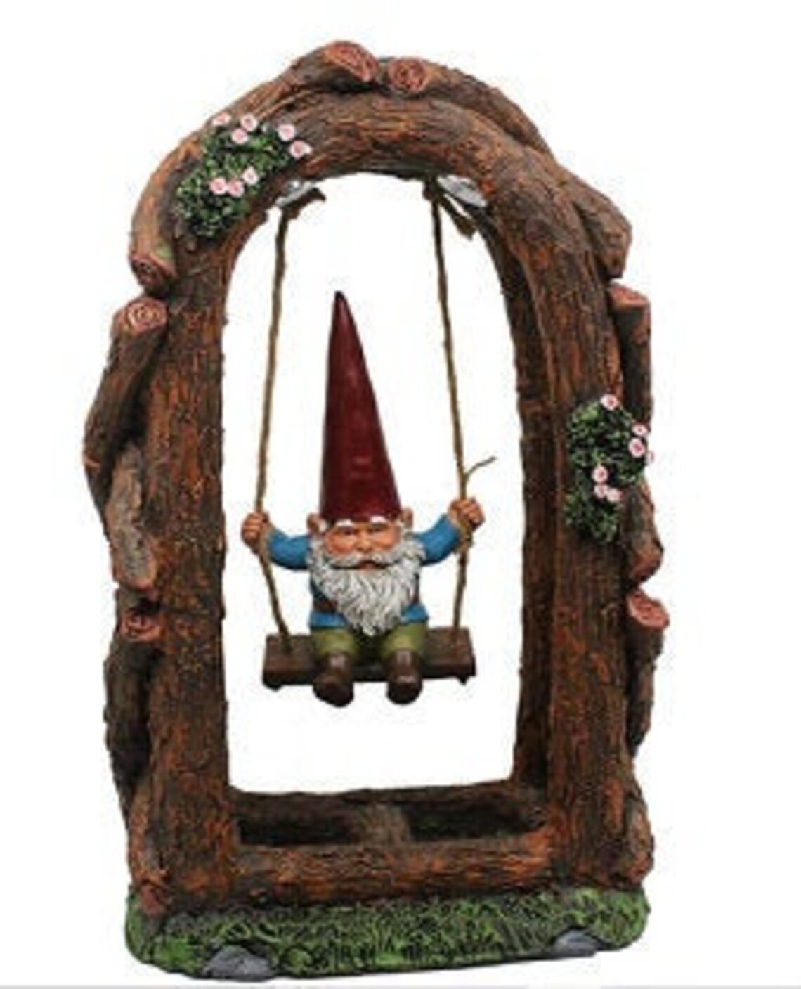 Solar Swinging Garden Gnome Gnomes Garden Decor Outdoor Etsy