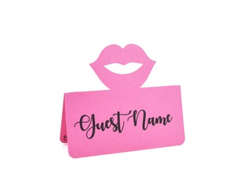 Lips Place card, Lips Name card, Seating card