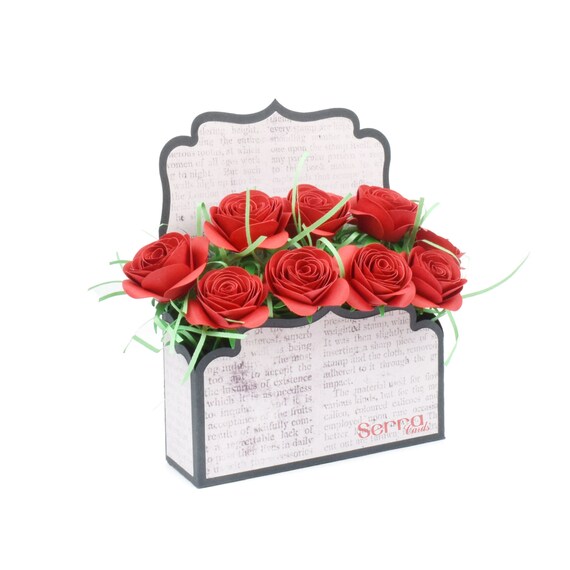Paper Red roses bouquet Paper flower arrangement Paper Etsy