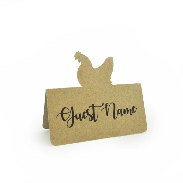 Chicken Place card, Hen Name card, Easter Place card, Guest name card