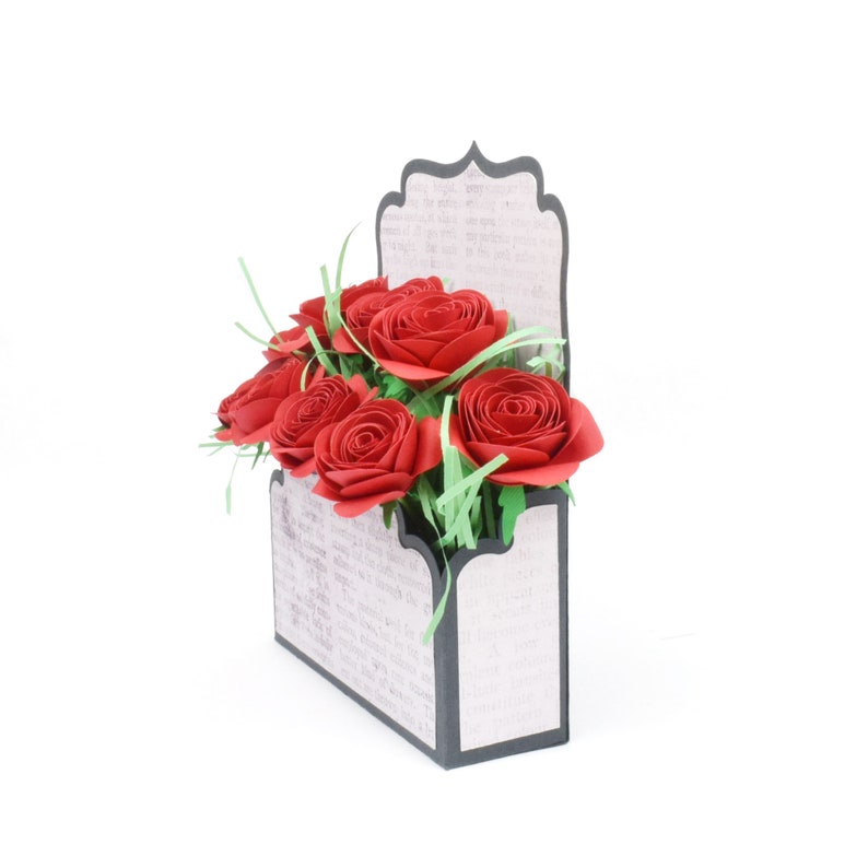 Paper Red Roses Bouquet Paper Flower Arrangement Paper Etsy