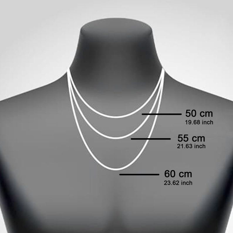 Collier en graine de café, Chaîne maille graine de café en acier inoxydable, 50cm, 55cm, 60cm, taille aux choix 6-11mm couleur argentée image 4