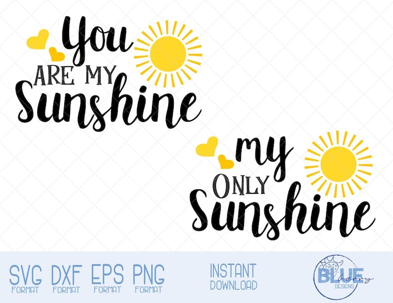 Download You are my Sunshine My Only Sunshine Quote Kids Baby | Etsy