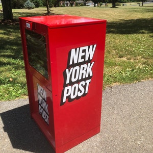 Red New York Post Newspaper Box image 2