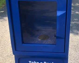 Blue-Plastic Sidewalk Library