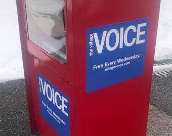NY Village Voice Vinyl Record Player Stand