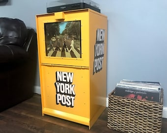 New York Post Vinyl Record Stand Newspaper Box