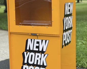 New York Post Vinyl Record Stand Newspaper Box