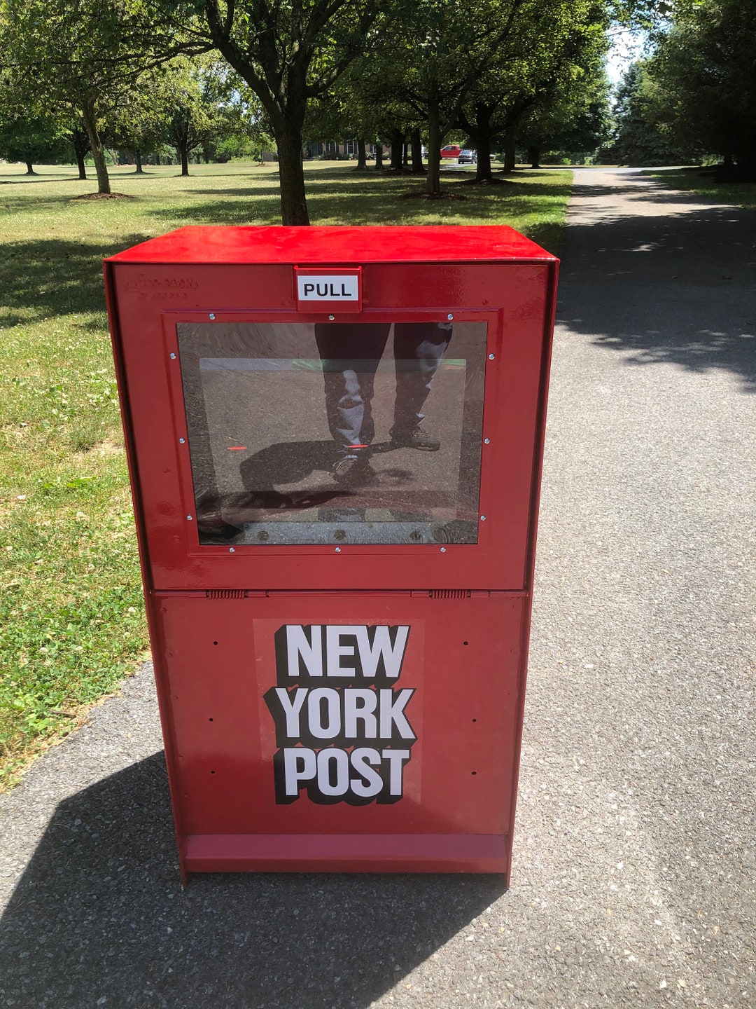 Red New York Post Newspaper Box Etsy