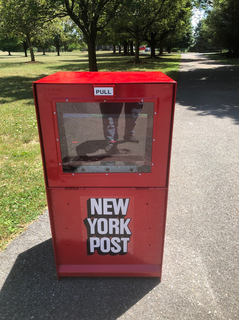 Red New York Post Newspaper Box image 1