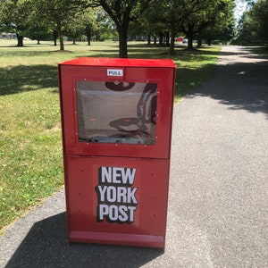 Red New York Post Newspaper Box image 4