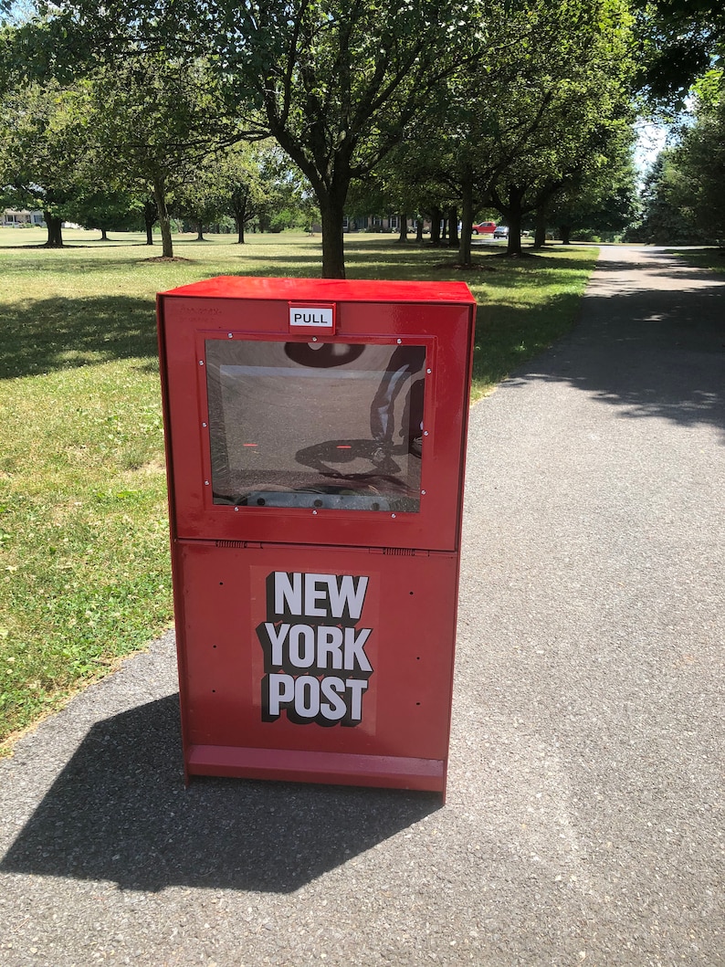 Red New York Post Newspaper Box image 4