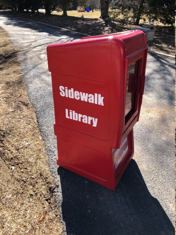 Red Plastic Sidewalk Library Etsy