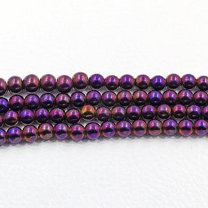 13-inch strand Pyrite Gemstone smooth Beads round Shape Beads Size 3-5 MM beads coated Pyrite beads For Jewelry making Necklace beads