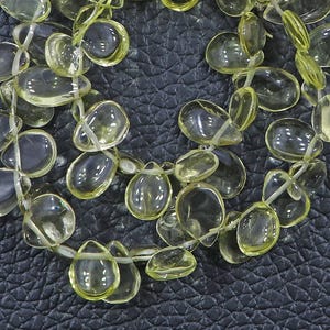 AAA+ Lemon Quartz Beads | Natural Lemon Quartz Beads | 8 Inch Strand 5x7-6x11 MM Beads | Faceted Pear Shape Beads | Semi-Precious Jewelry